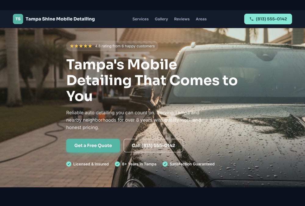 A real website preview built by Foreman Sites