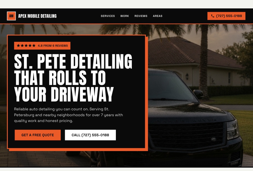 Bold industrial website demo